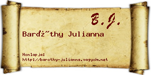 Baróthy Julianna névjegykártya