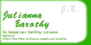 julianna barothy business card